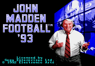 John Madden Football '93 (USA, Europe)